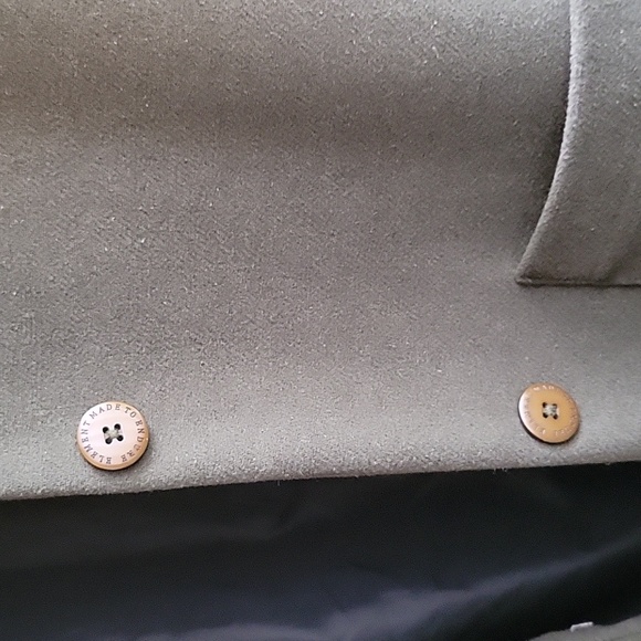 Element Bonnie Woolen Long Coat Green Size Small Petite - Picture 3 of 5